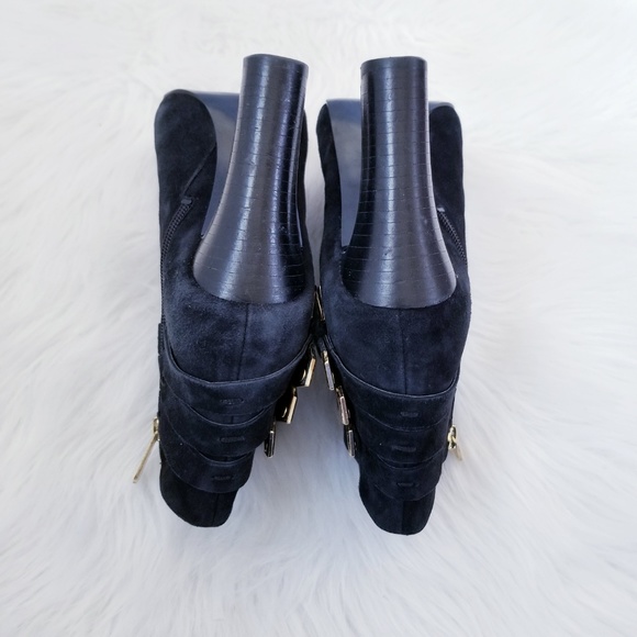 Guess LATOIAN Black Suede Ankle Boots Size 8 - Picture 6 of 8